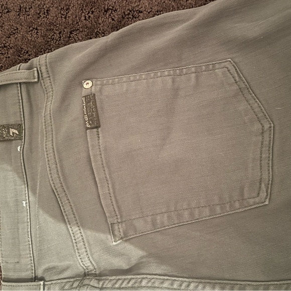 7 for all man kind-wide leg army green jean-size31 - Picture 4 of 4